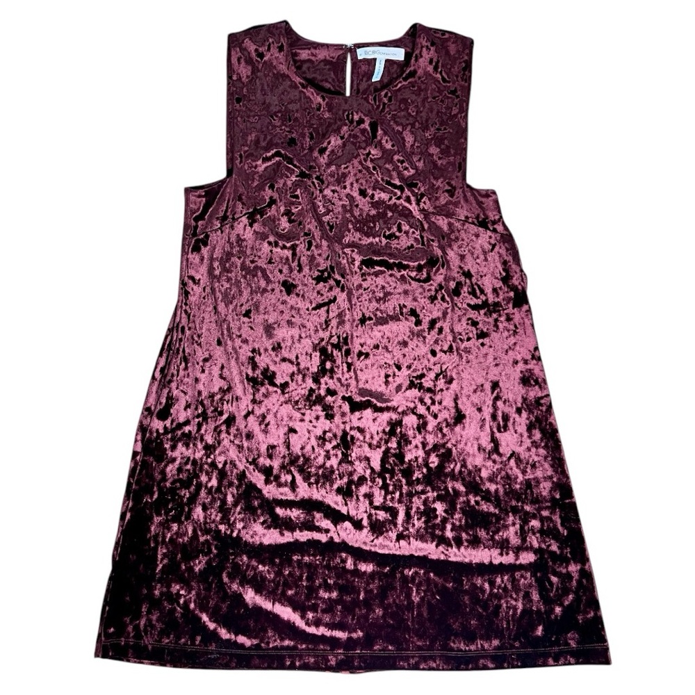 BCBGeneration | Burgundy Velvet Dress Size Medium - Picture 8 of 16